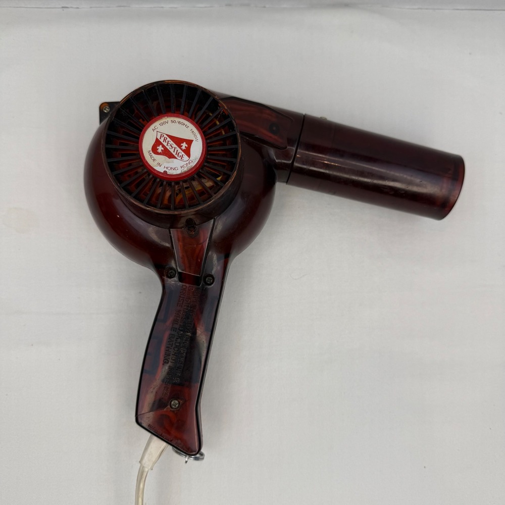 Vintage Prestige 1400W Hair Dryer Translucent Amber Faux Tortoise Shell HK